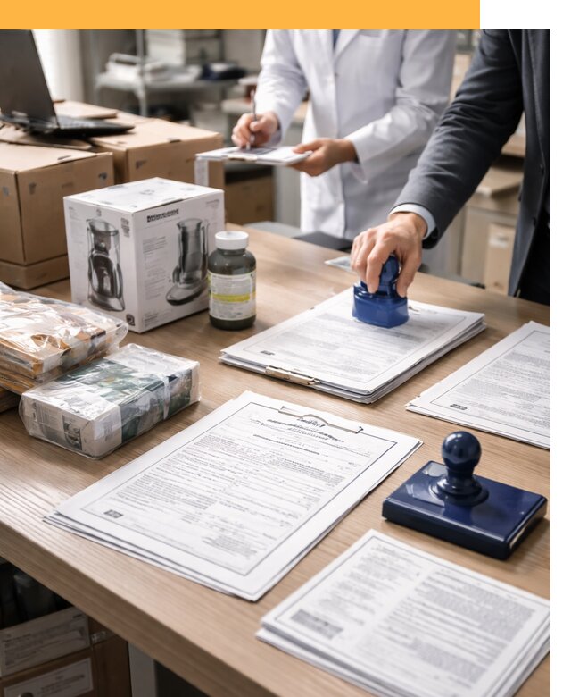 Сертификация импортных товаров от 12344 с таможенным сопровождением